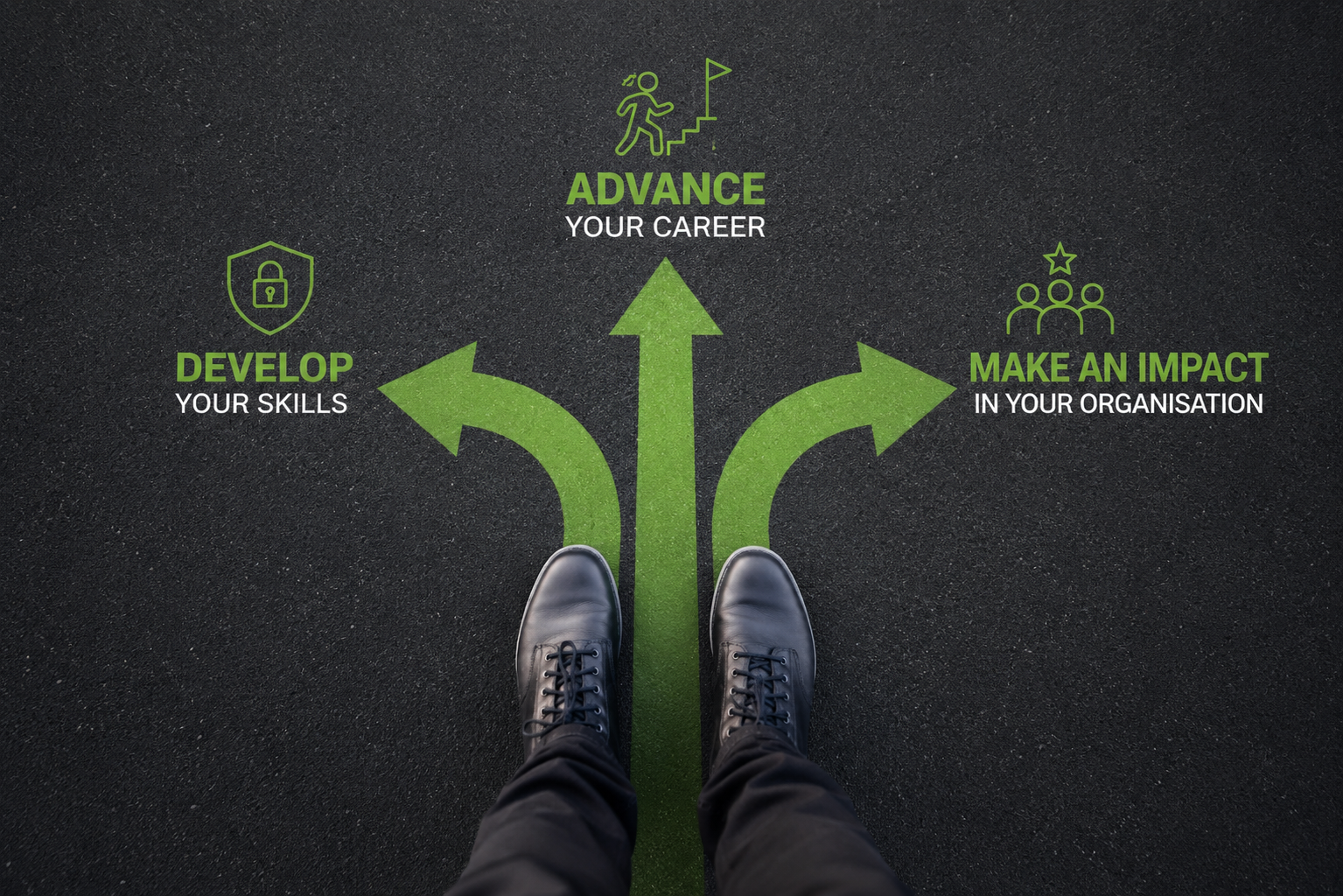 PAM career pathways showing skills, career advancement and organisational impact