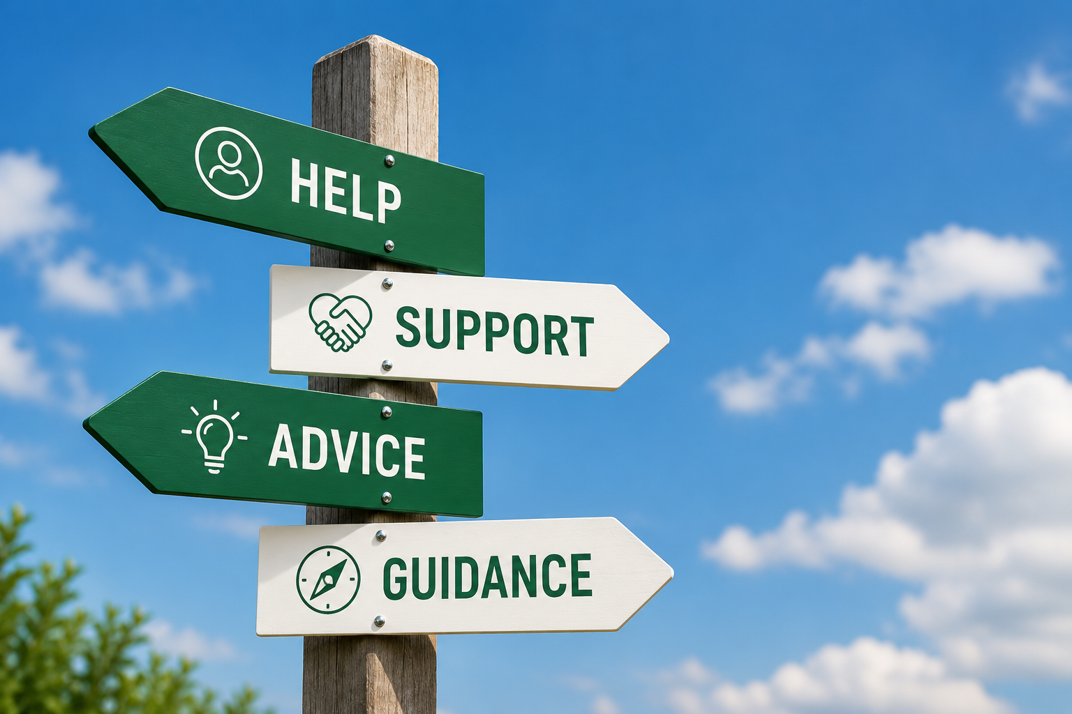 Help, support, advice and guidance signpost for PAM Academy learners