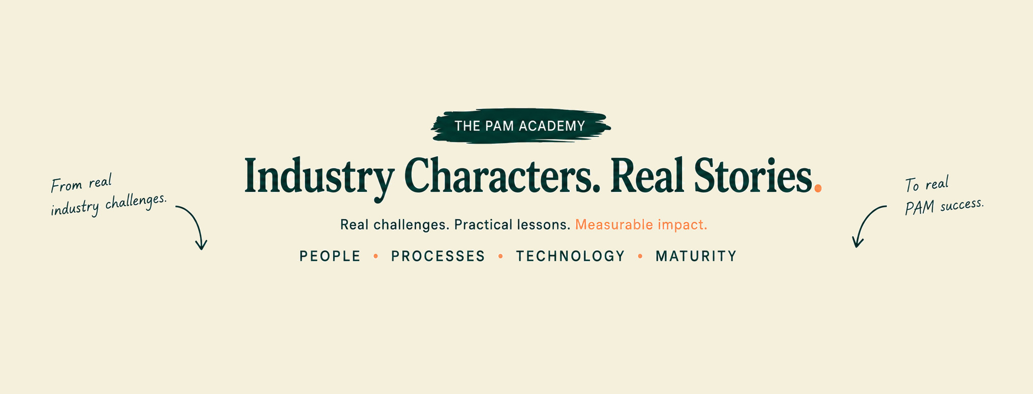 The PAM Academy: industry characters, real stories. Real challenges, practical lessons, measurable impact.
