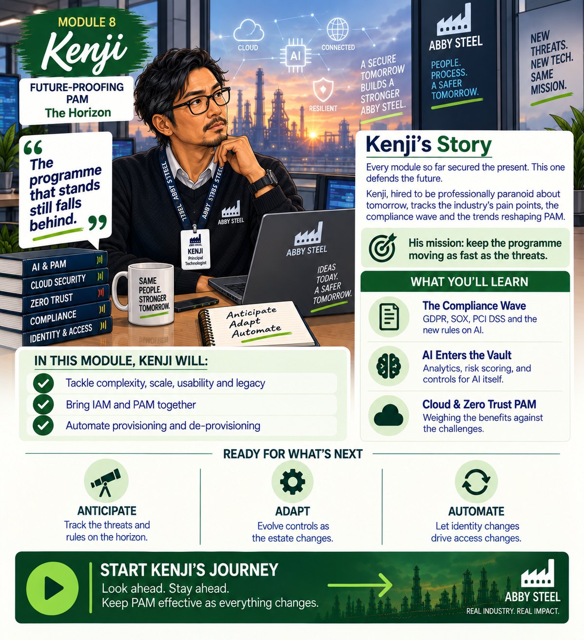 Module 8: Kenji, Principal Technologist (Future-Proofing PAM) - PAM Governance Framework: Policy, Audit Readiness and Value